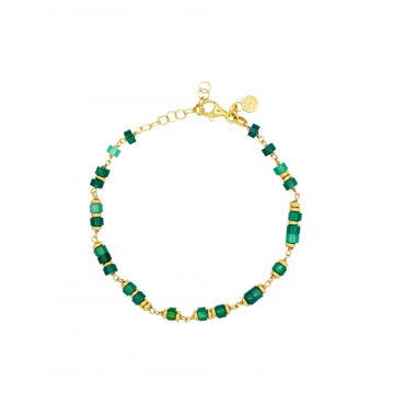 Bracelet Agate Verte 20 Cm