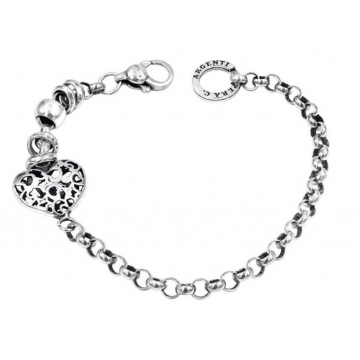 Rolo Bracelet with Heart -...