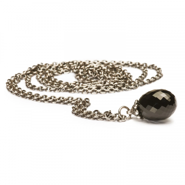 Silver Necklace with Black...