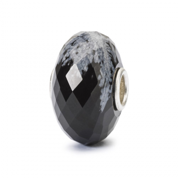 Faceted Snowflake Obsidian