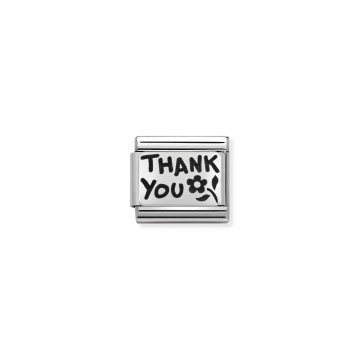Thank You - Silver and Enamel