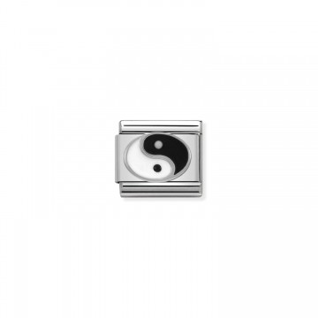 Yin Yang- Argento e Smalto