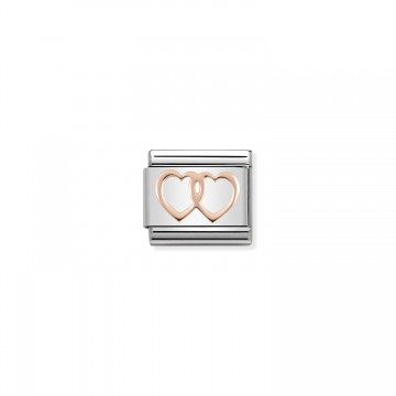 Double Heart - Rose Gold
