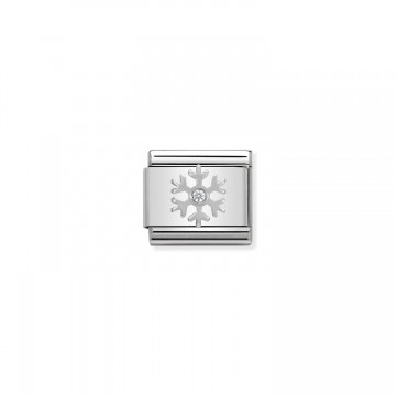 Snowflake - Silver with Zircon