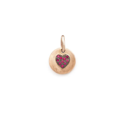 Pendentif Rond Sablé Coeur