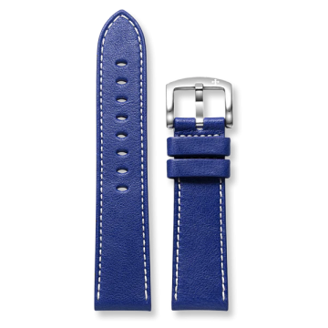 Bracelet en Cuir Bleu 22 mm