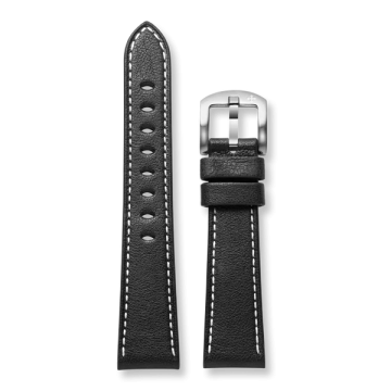 Schwarzes Lederband 18 mm