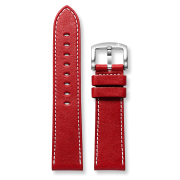 Red Leather Strap 22 mm
